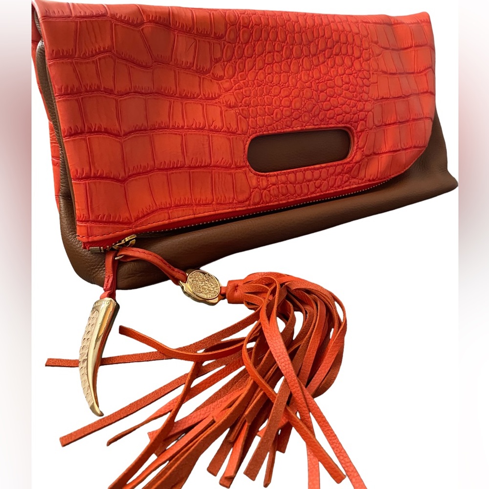 Vince Camuto Leather Foldover Clutch